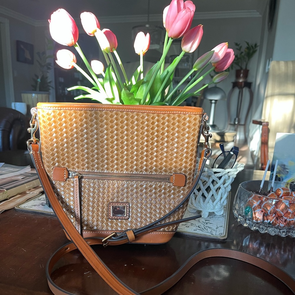 Dooney & Bourke Brown Woven Crossbody Bag
